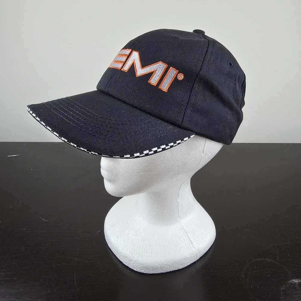 Vintage HEMI Daimler Chrysler Racing Stripe Brim Strapback Hat‎ OSFA Made In USA